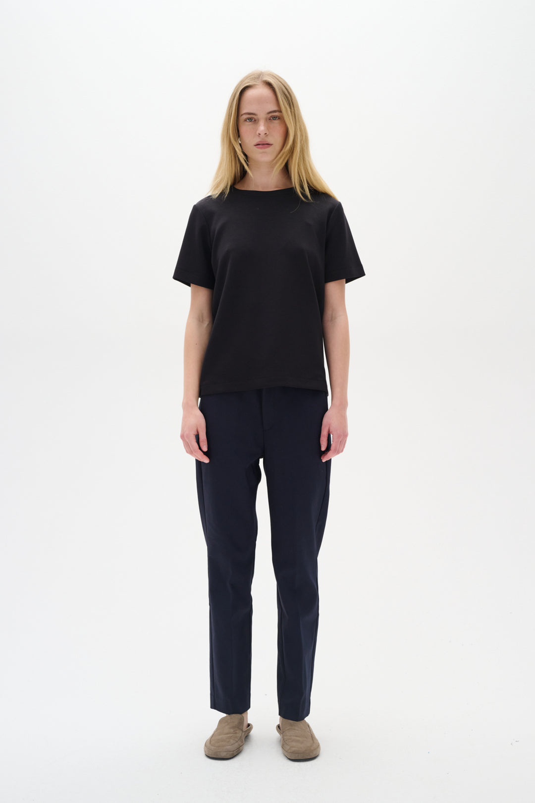 Pantalon droit avec taille élastique Zella