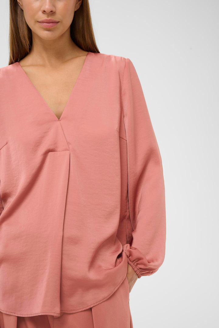 Blouse drapée à col V Rinda