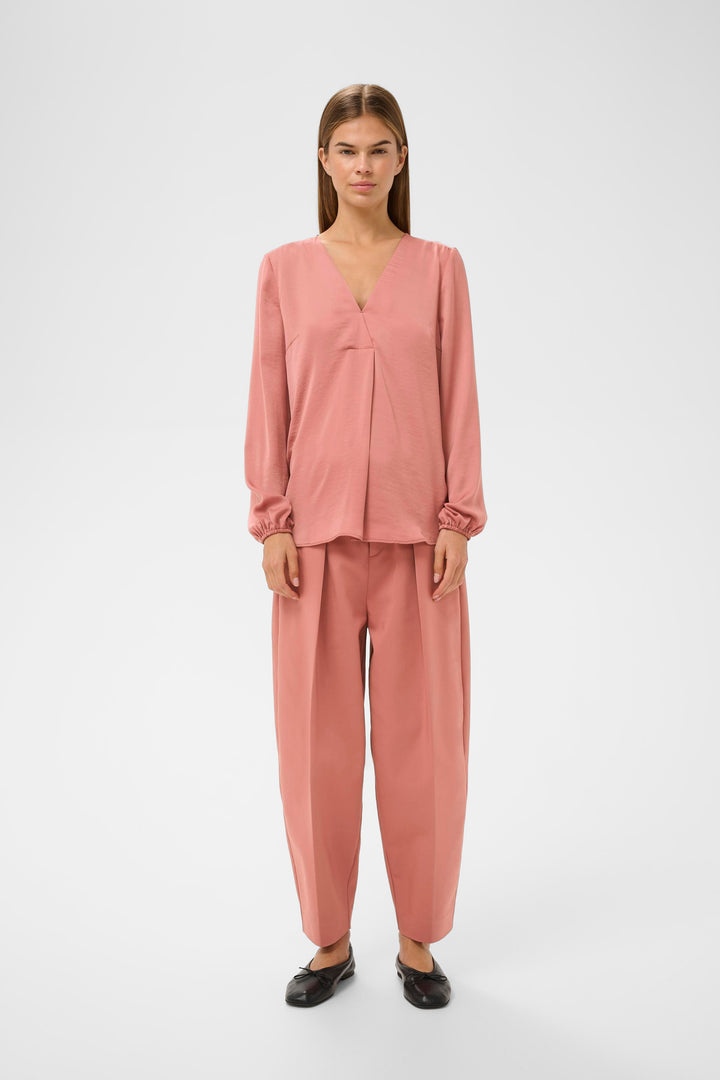 Blouse drapée à col V Rinda