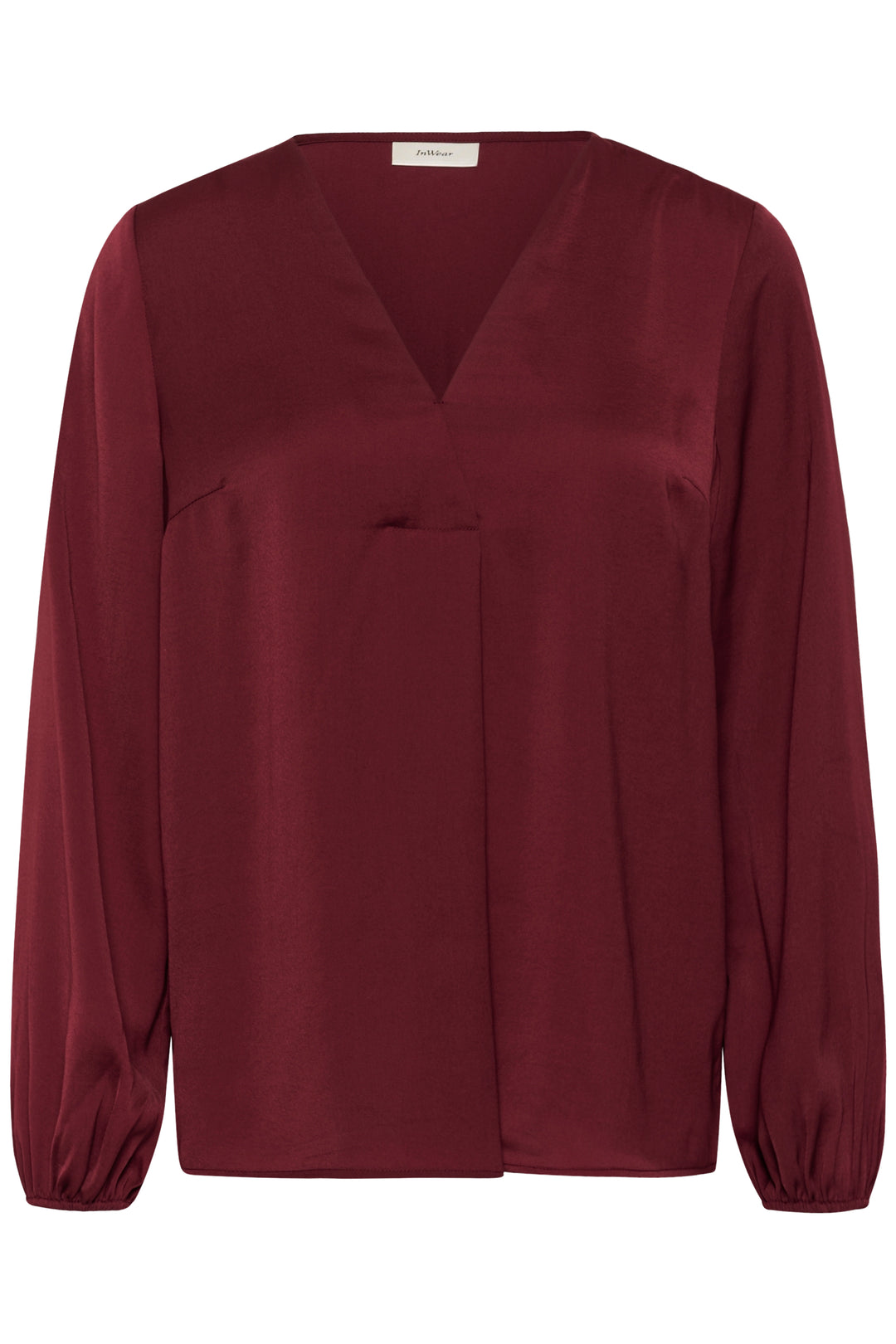 Blouse satinée col en V Rinda