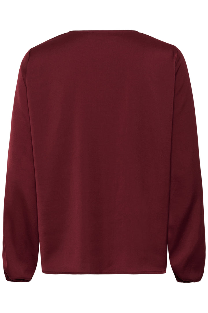 Blouse satinée col en V Rinda