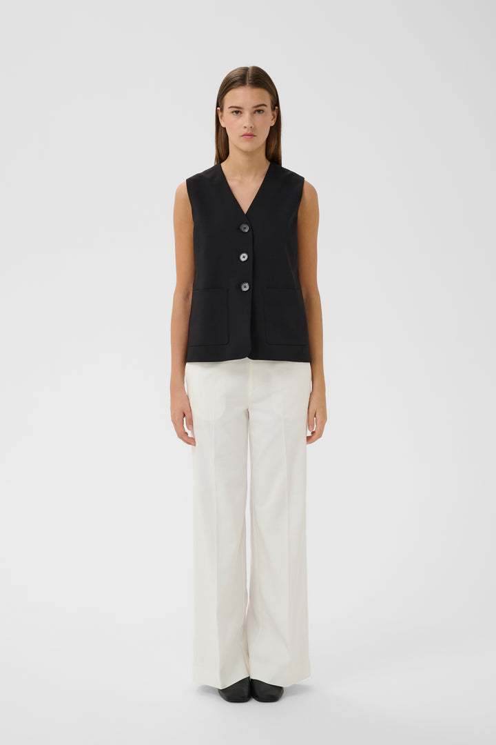 Pantalon large taille lisse Zella