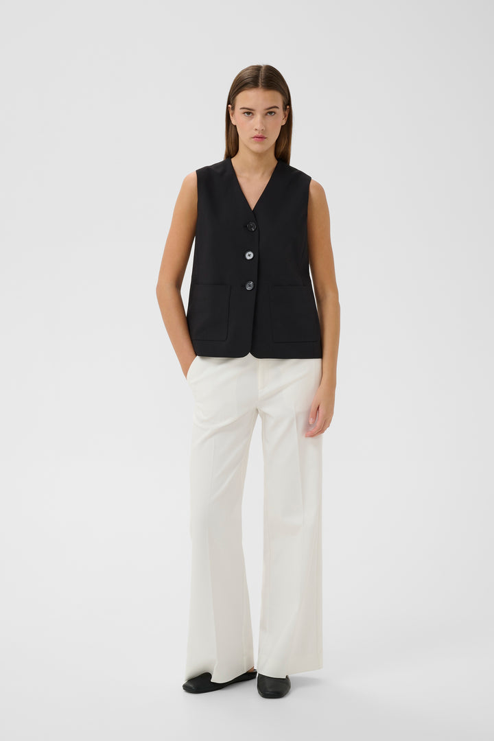 Pantalon large taille lisse Zella