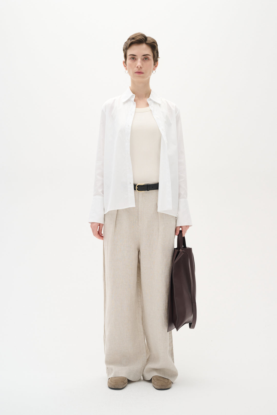 Camisole côtelée avec col rond Dagna