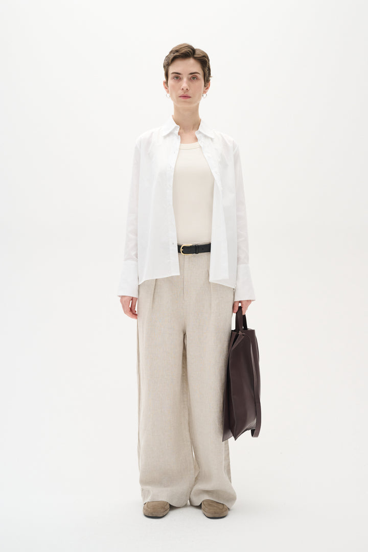 Camisole côtelée avec col rond Dagna