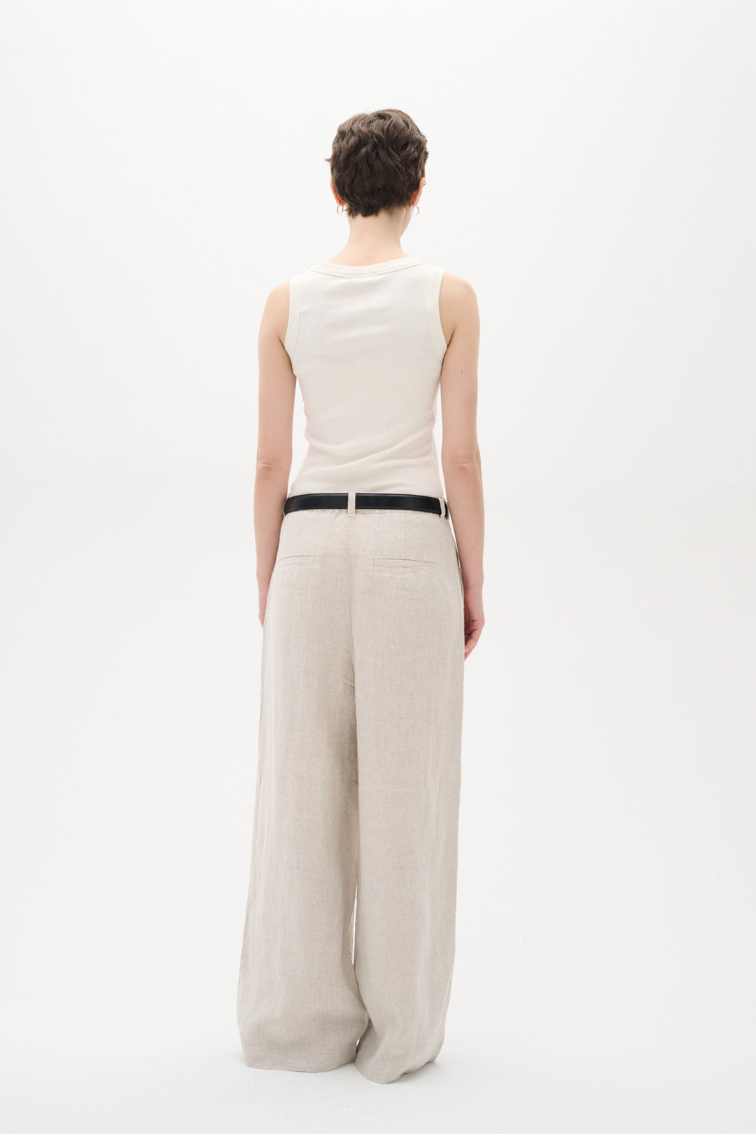 Camisole côtelée avec col rond Dagna