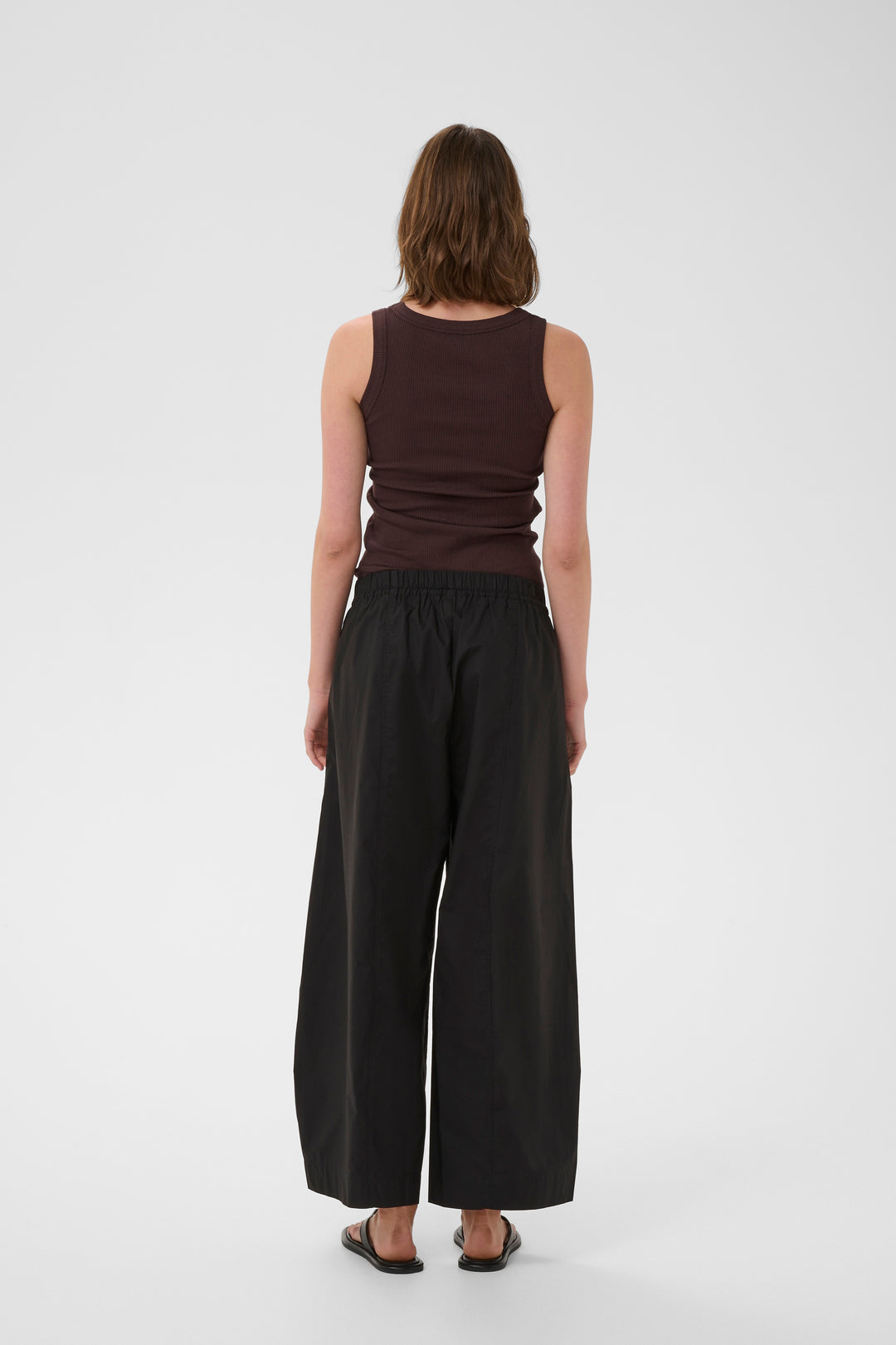 Camisole côtelée avec col rond Dagna