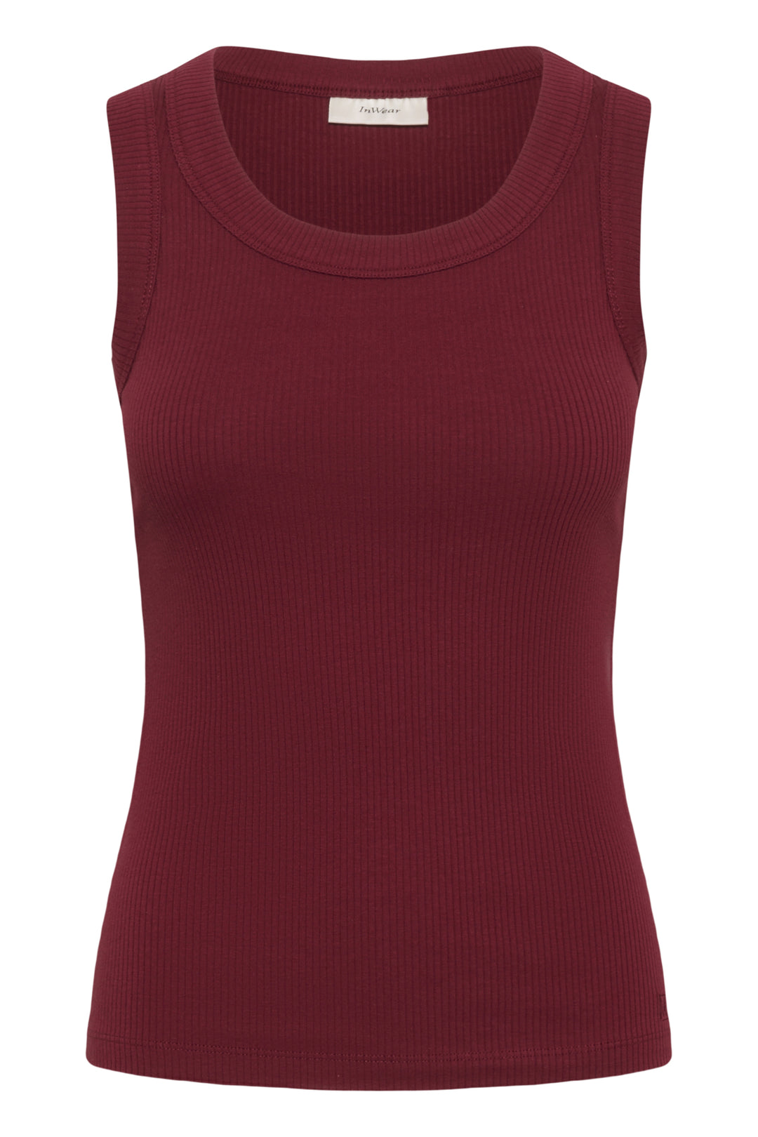 Camisole côtelée avec col rond Dagna