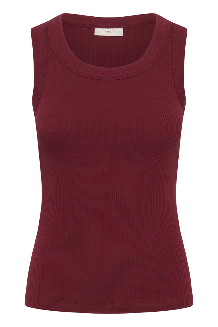 Camisole côtelée avec col rond Dagna