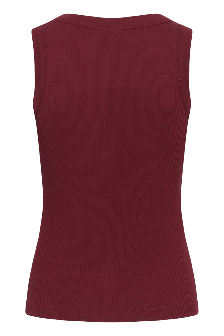 Camisole côtelée avec col rond Dagna