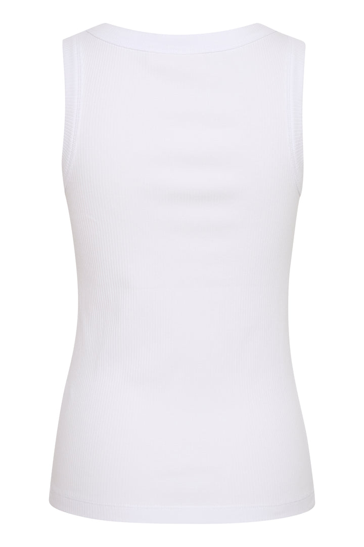 Camisole côtelée avec col rond Dagna