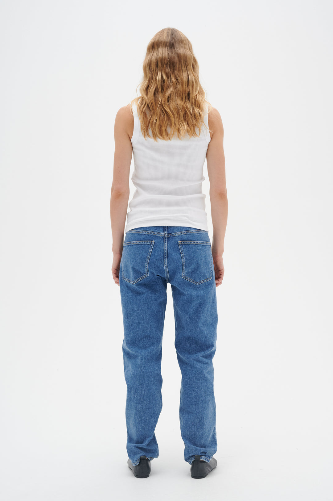 Camisole côtelée avec col rond Dagna