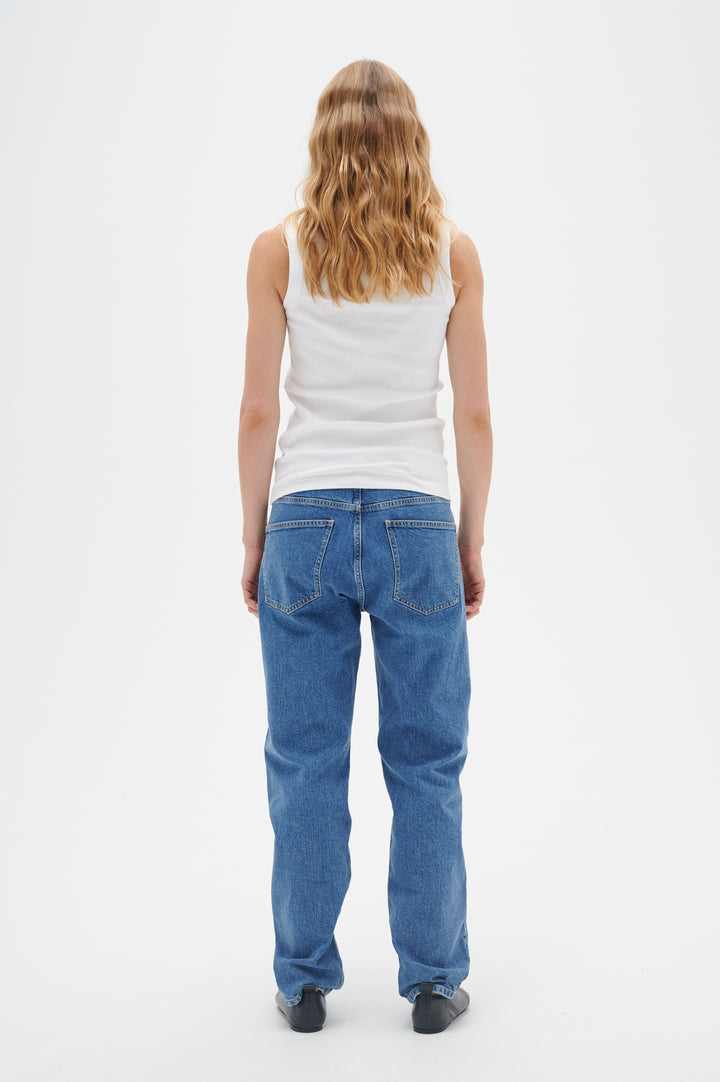 Camisole côtelée avec col rond Dagna