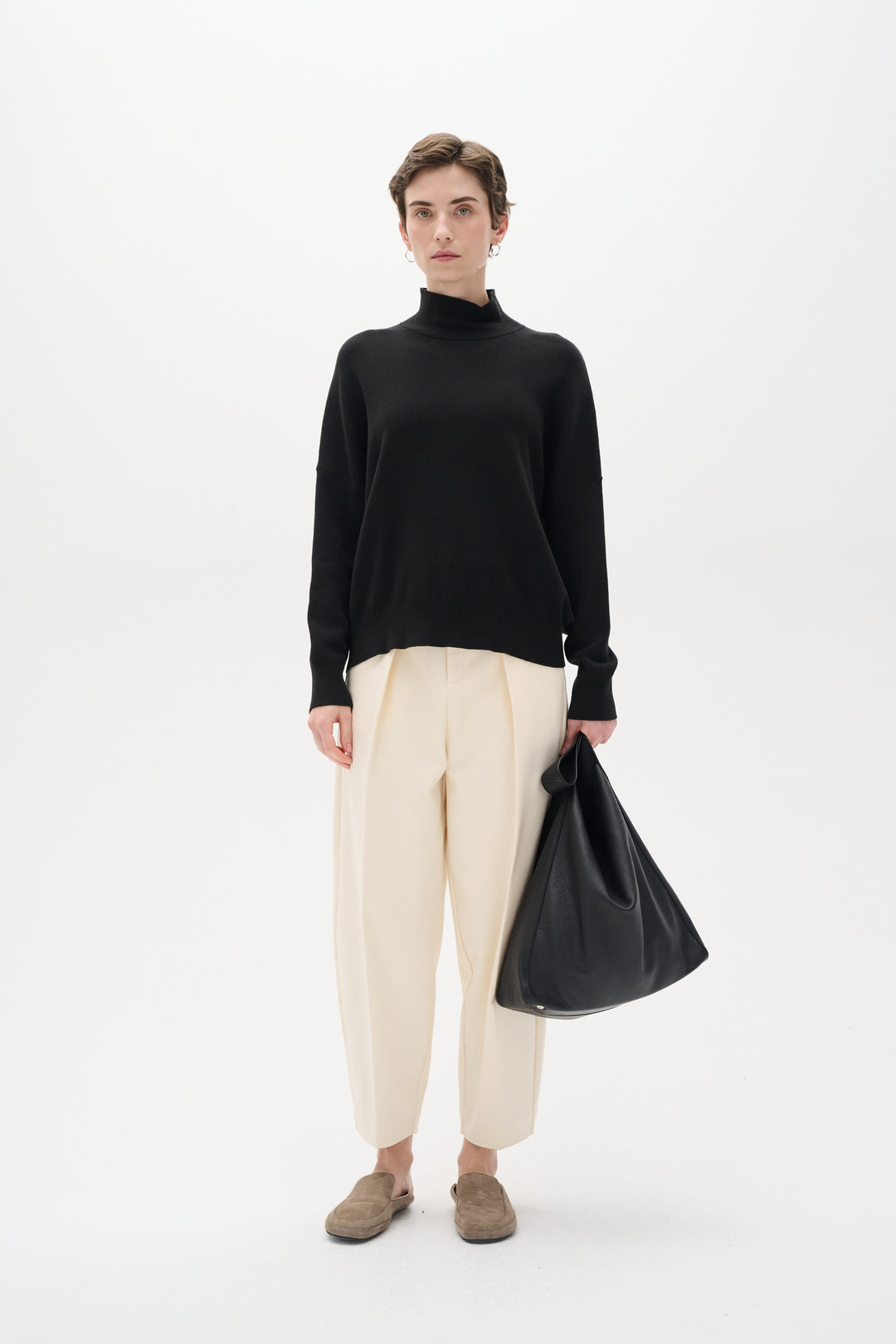 Pull en coton avec col montant Tenley