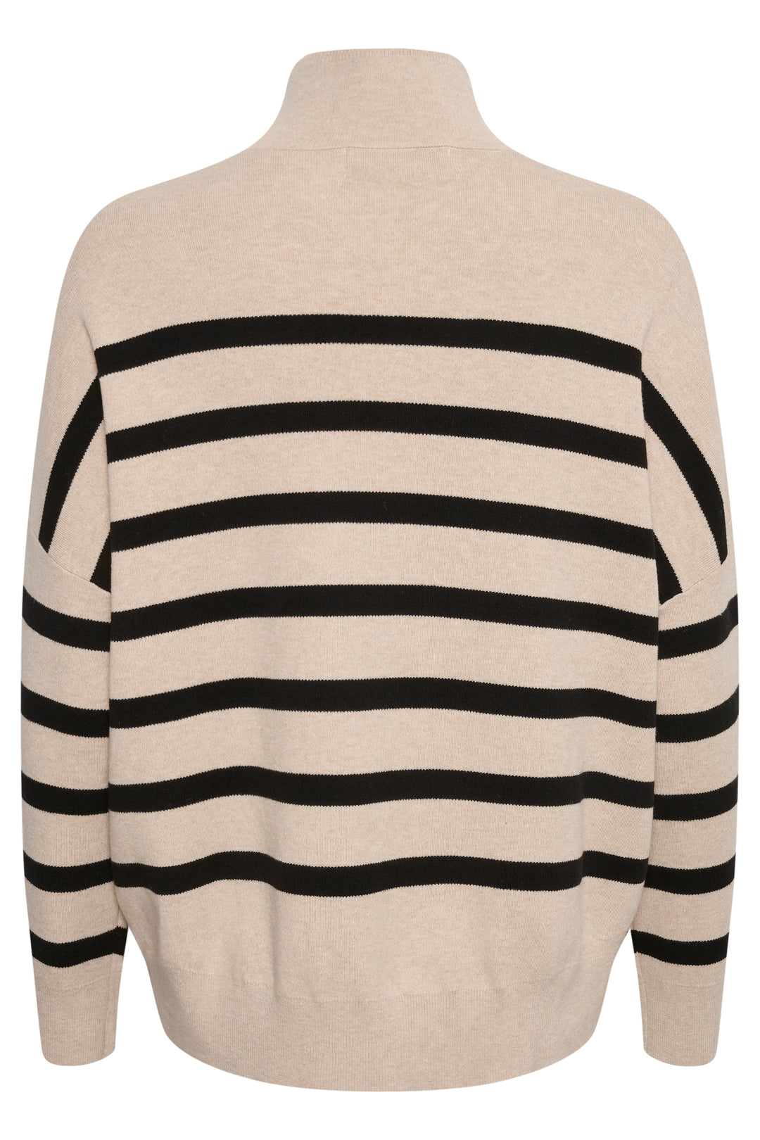 Pull rayé en coton avec col montant Tenley