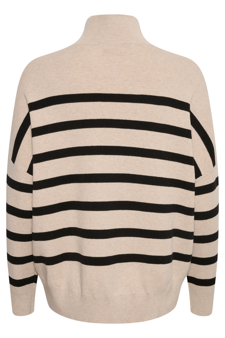 Pull rayé en coton avec col montant Tenley