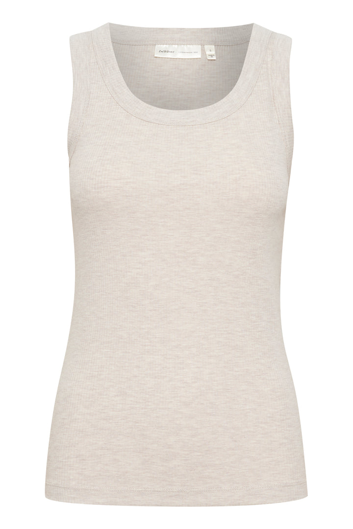 Camisole côtelée avec col rond Dagna