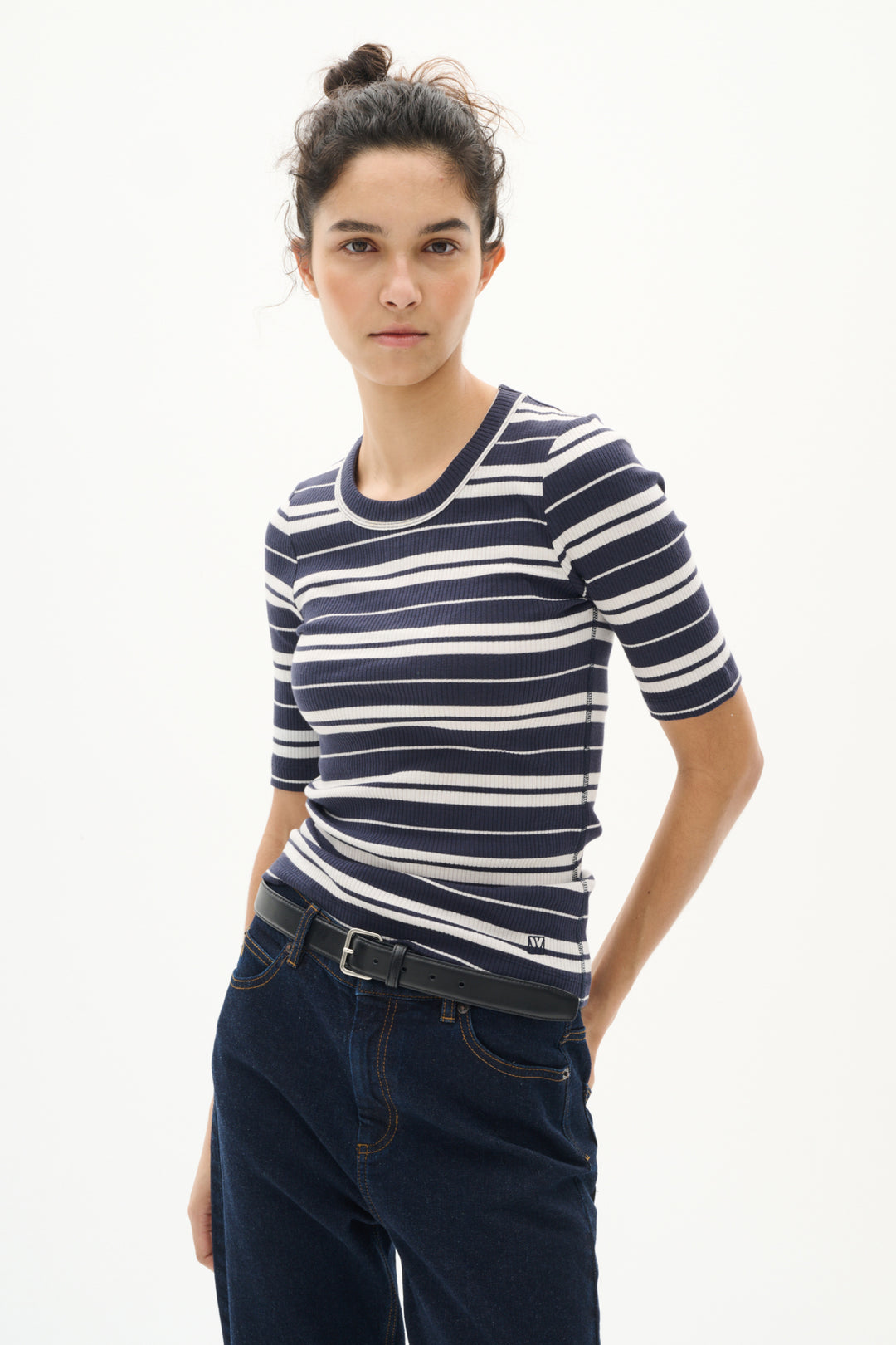 T-shirt en coton rayé Dagna