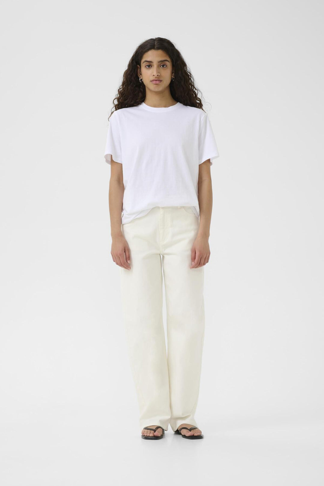 T-shirt en coton avec col rond Grith