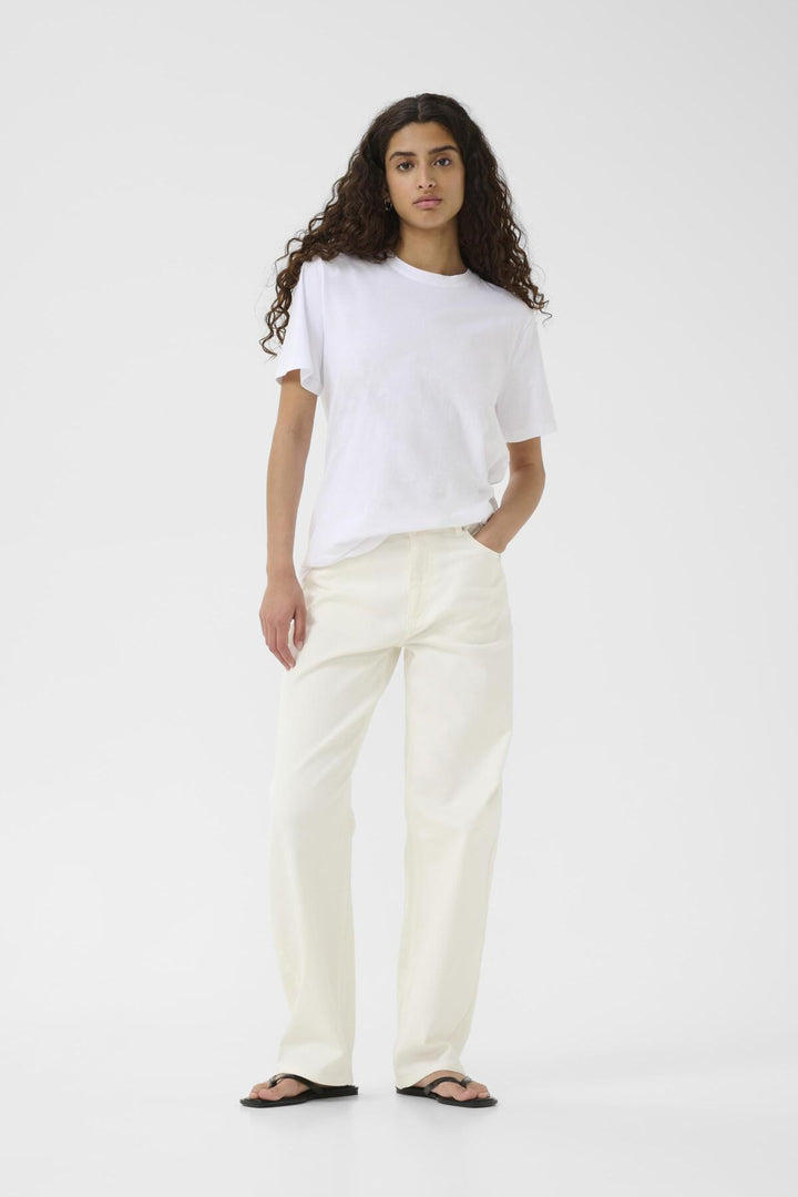 T-shirt en coton avec col rond Grith