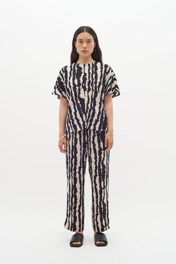 Pantalon comfortable zébré