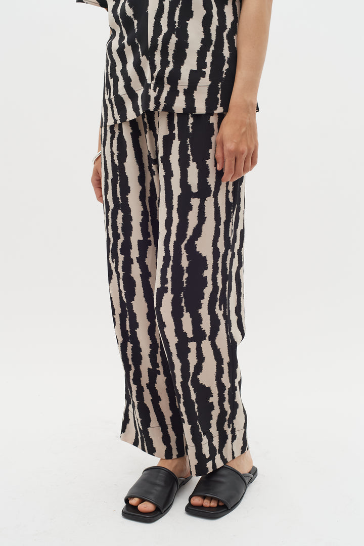 Pantalon comfortable zébré