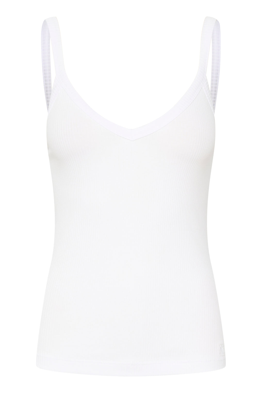 Camisole côtelée avec col V Dagna