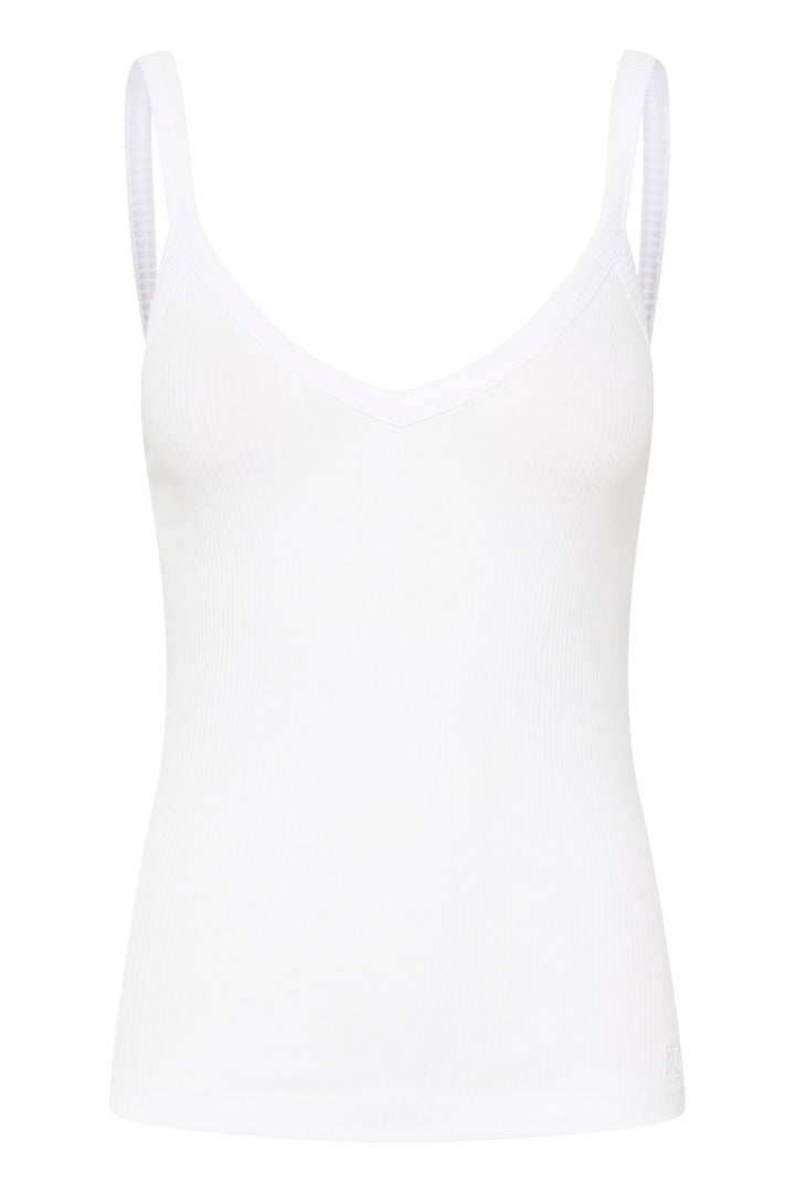 Camisole côtelée avec col V Dagna