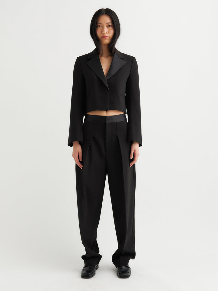 Pantalon chic avec bande de satin Yael