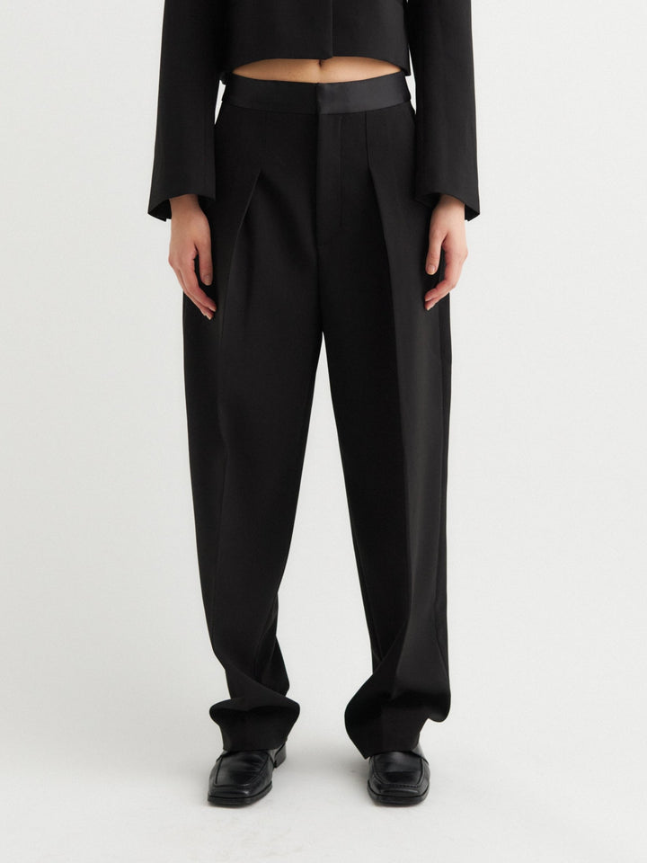 Pantalon chic avec bande de satin Yael