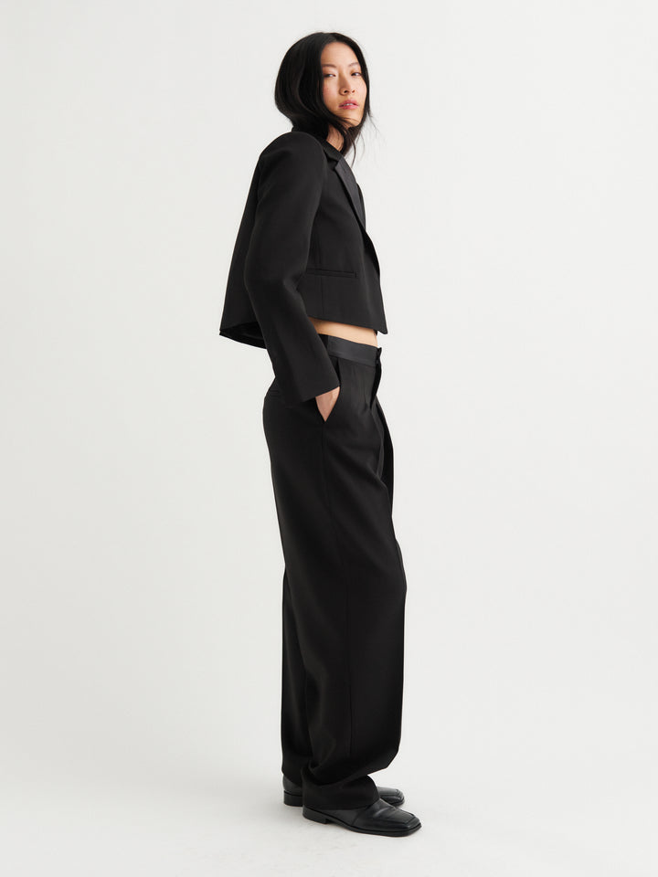 Pantalon chic avec bande de satin Yael