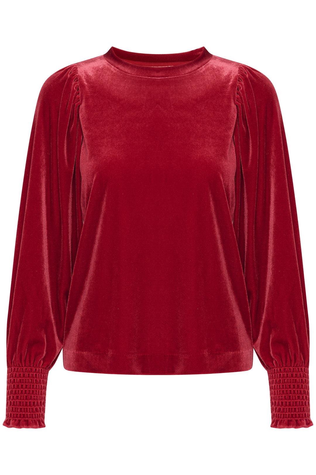 Pull en velours rouge Oriella