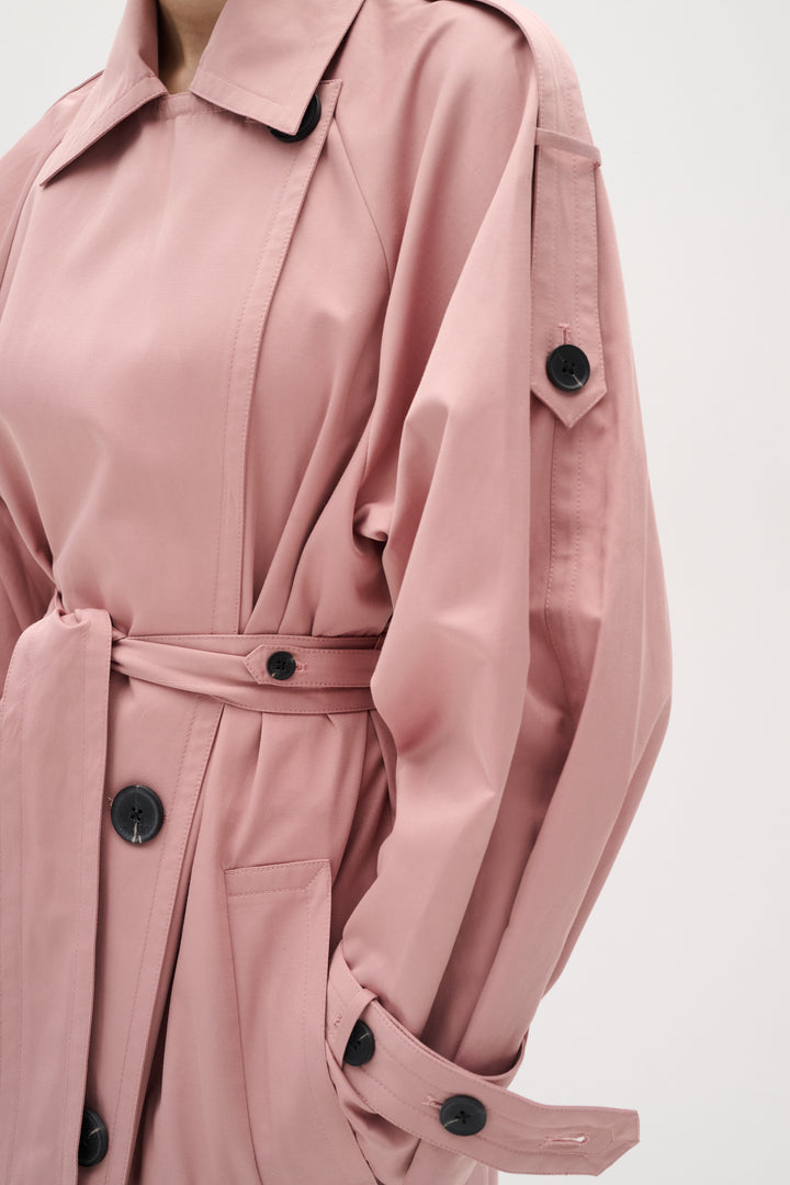 Manteau trench long avec ceinture Umaya