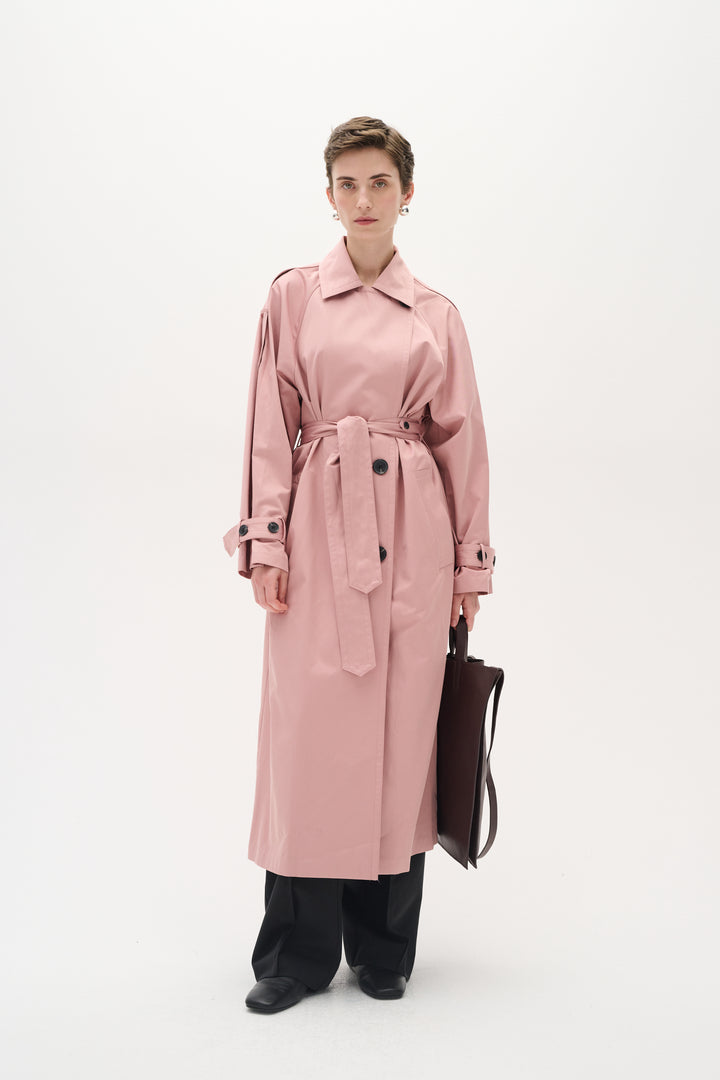 Manteau trench long avec ceinture Umaya