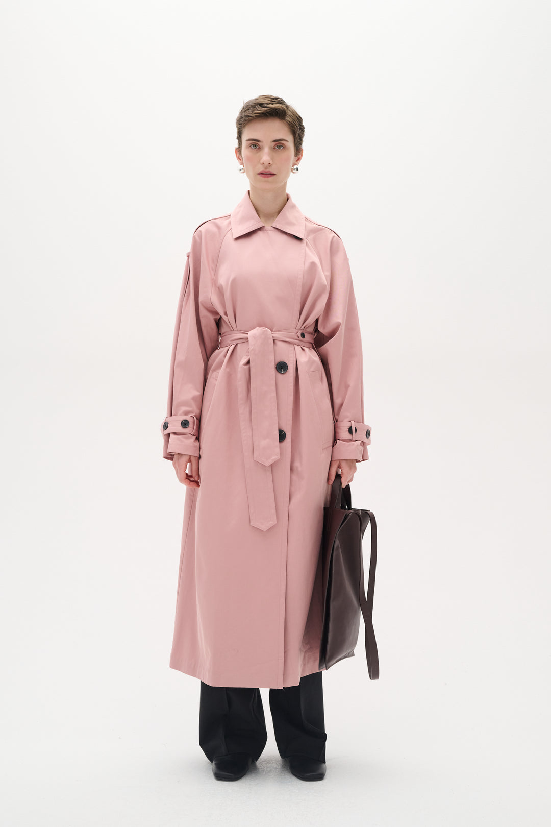 Manteau trench long avec ceinture Umaya