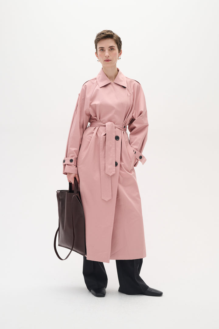 Manteau trench long avec ceinture Umaya