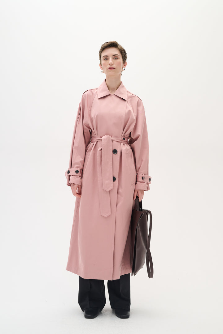 Manteau trench long avec ceinture Umaya