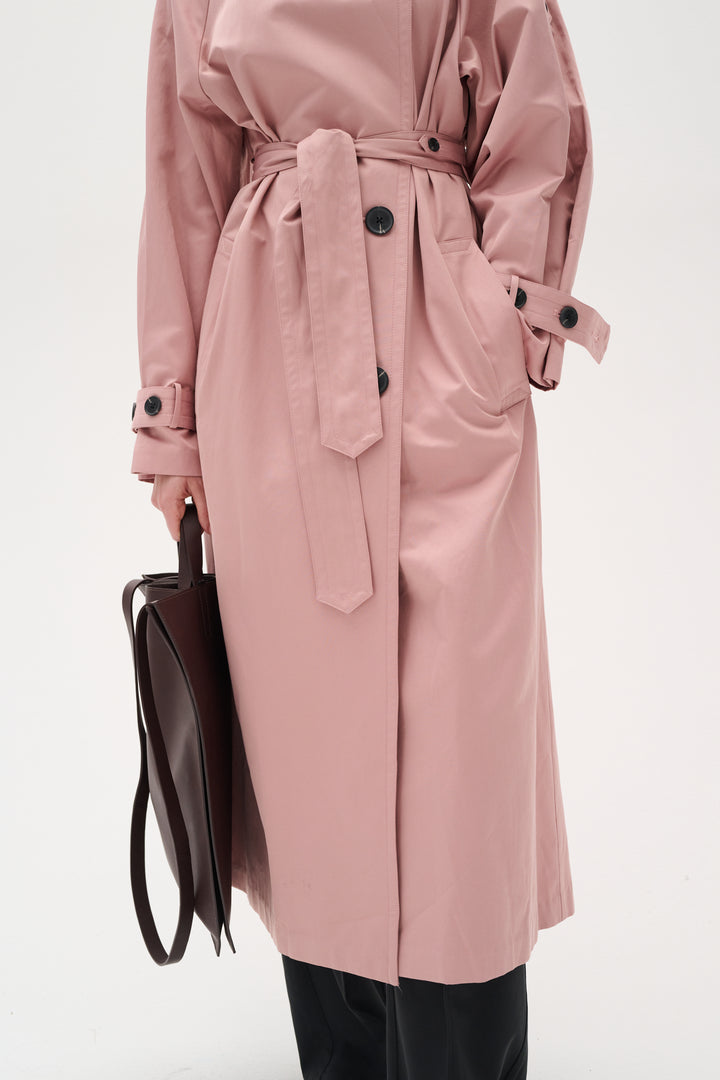 Manteau trench long avec ceinture Umaya