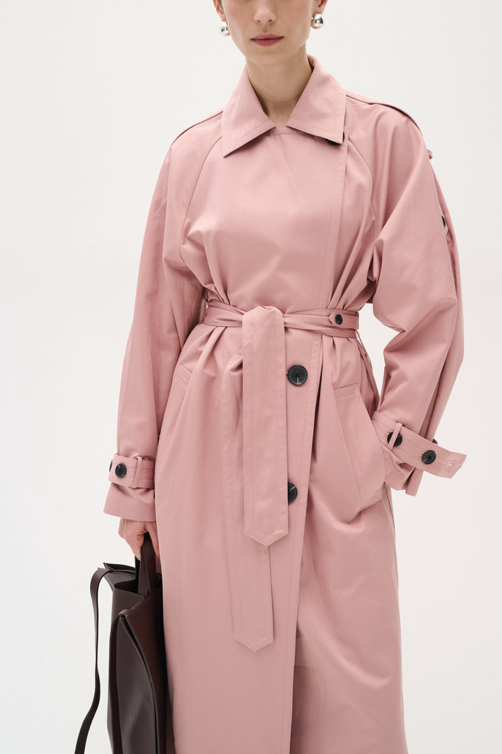 Manteau trench long avec ceinture Umaya