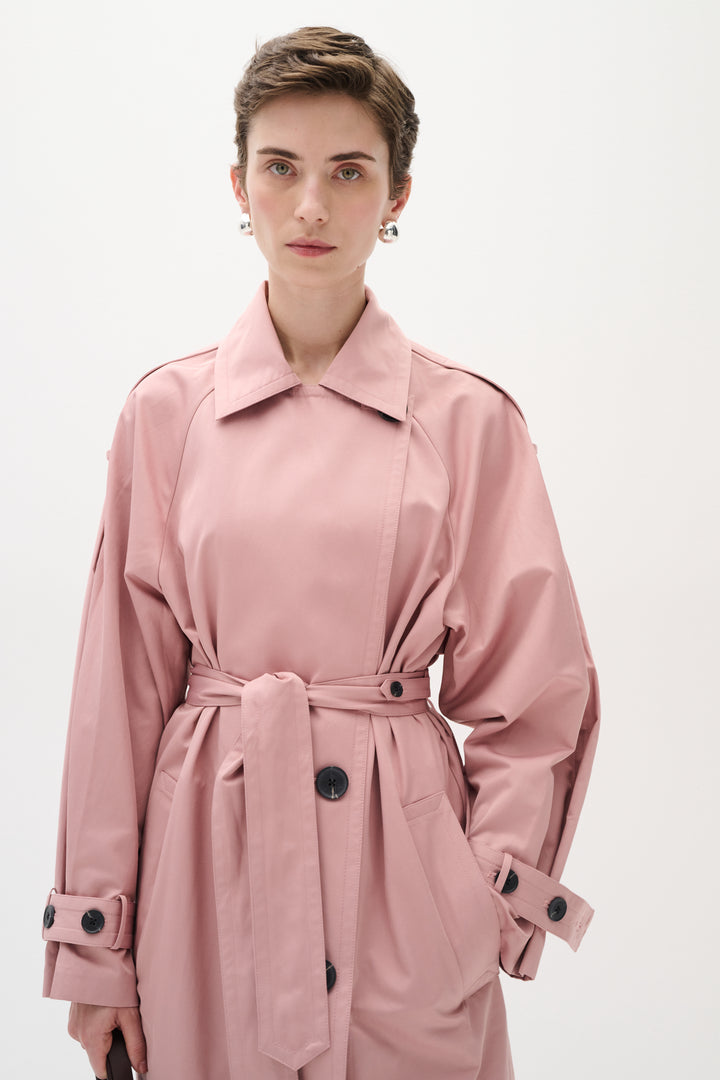 Manteau trench long avec ceinture Umaya