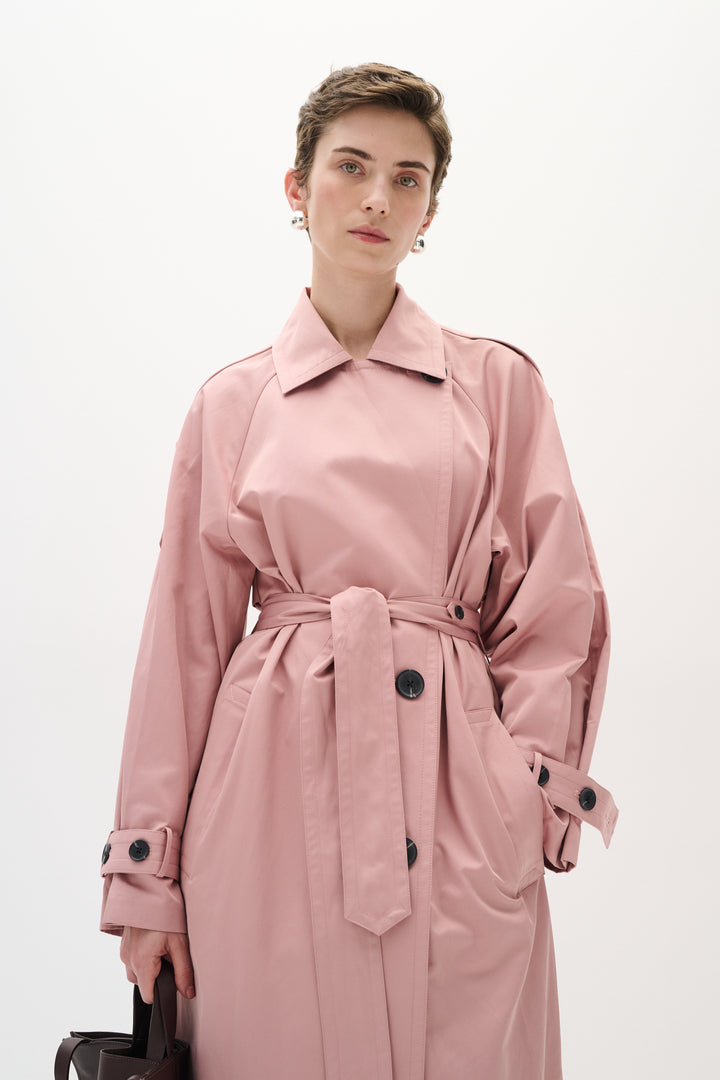 Manteau trench long avec ceinture Umaya