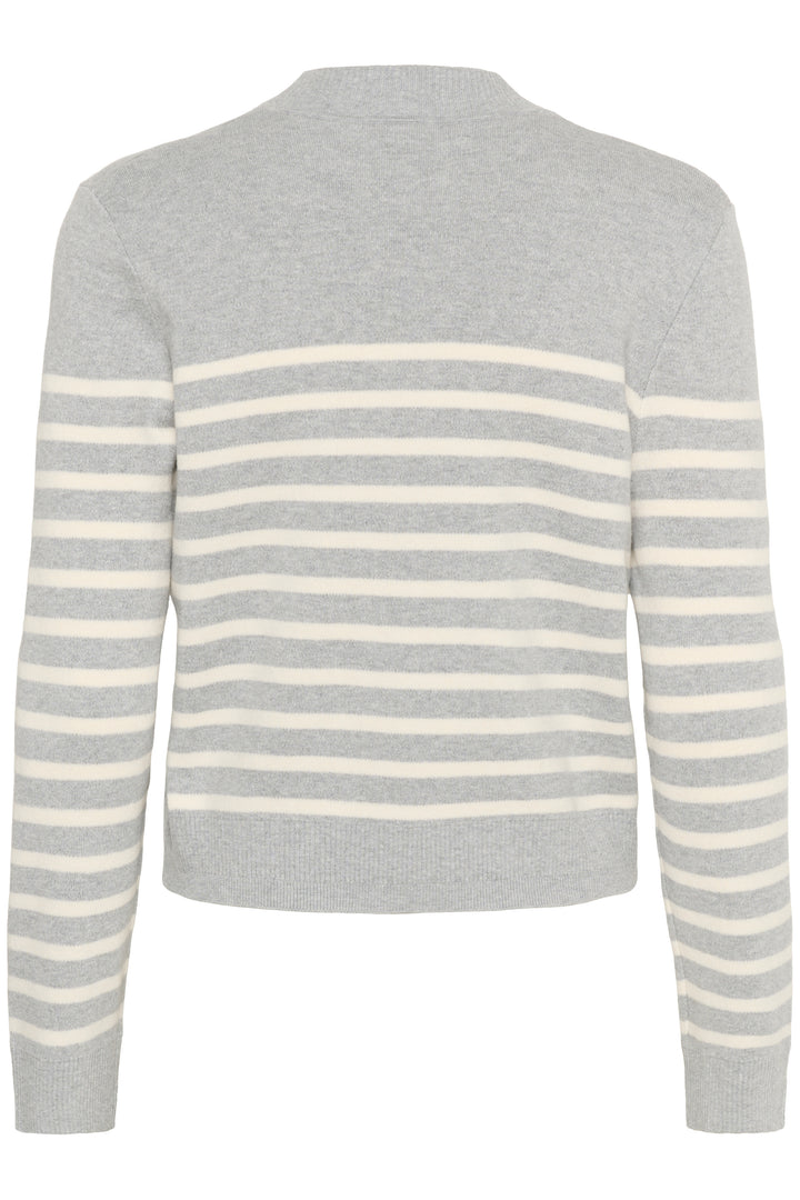 Cardigan rayé en coton avec col V Wallis