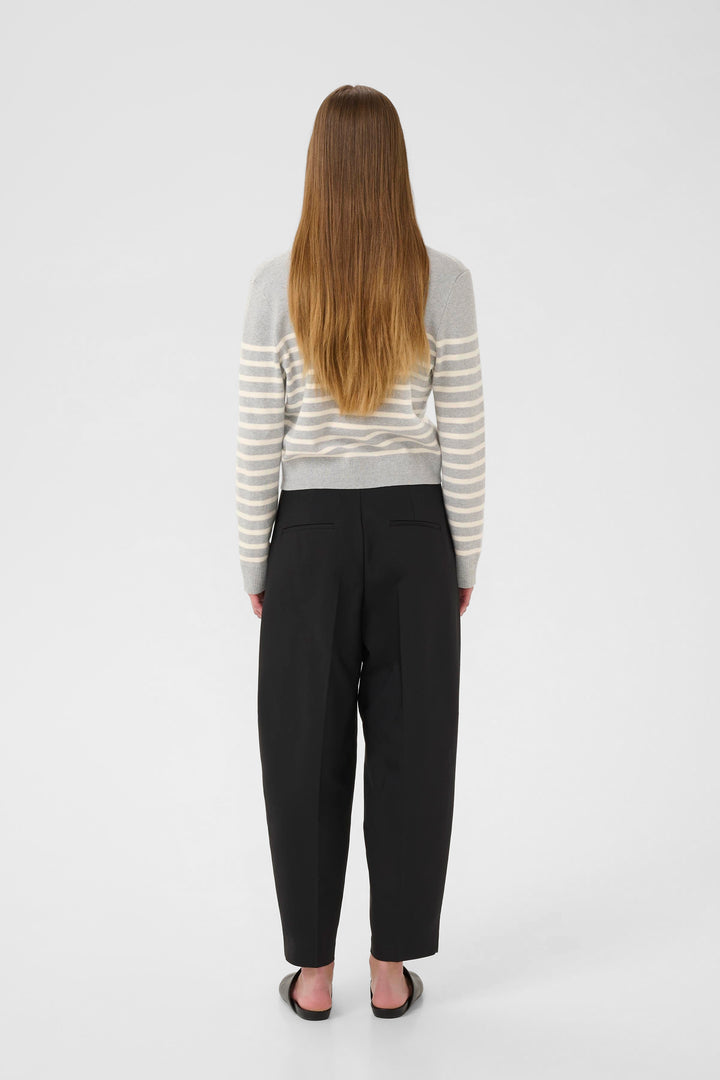 Cardigan rayé en coton avec col V Wallis