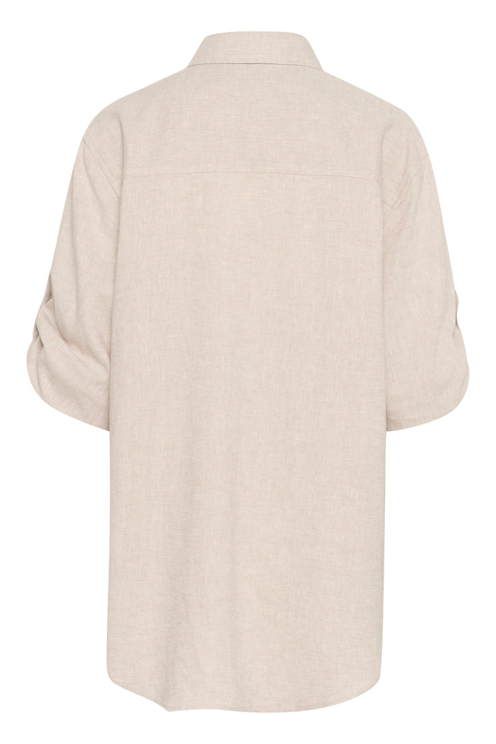 Chemise rayée à manches retroussables Rimone