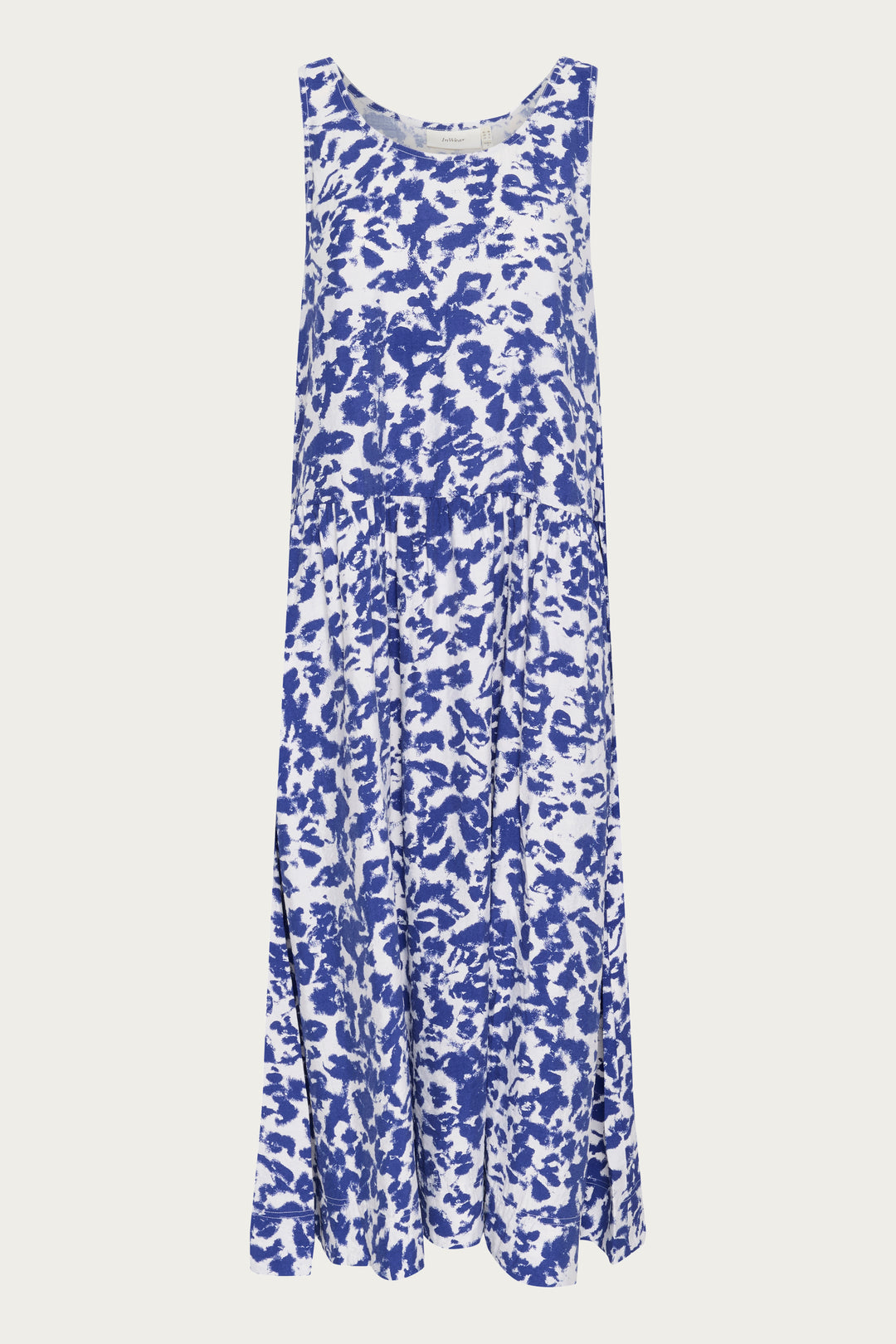 Robe midi sans manches avec imprimé abstrait Faye