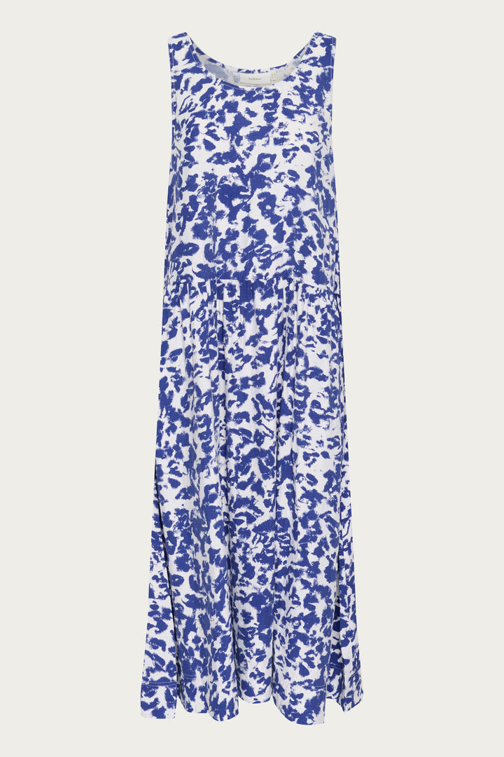 Robe midi sans manches avec imprimé abstrait Faye