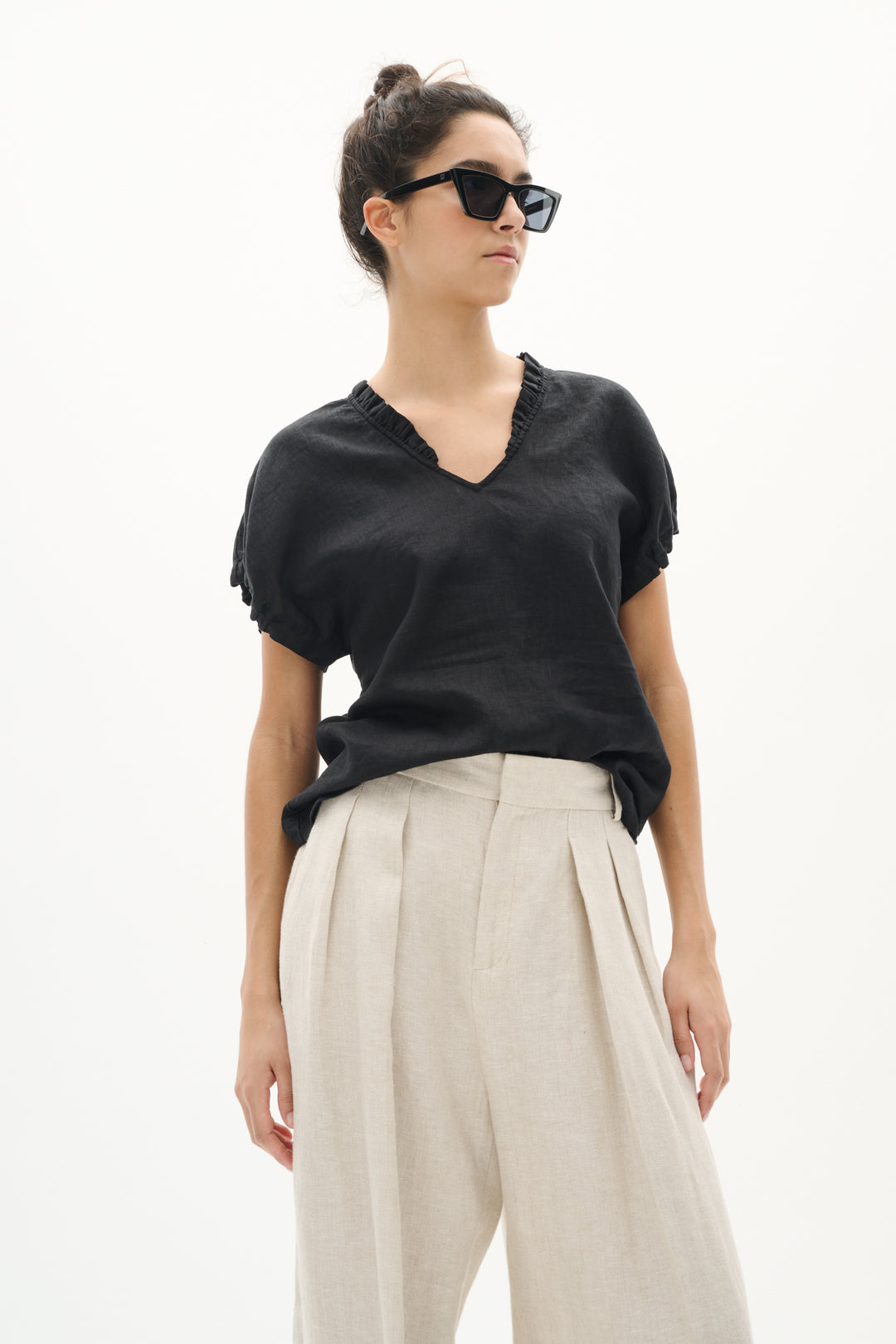 Pantalon ample plissé Yaiza Pant