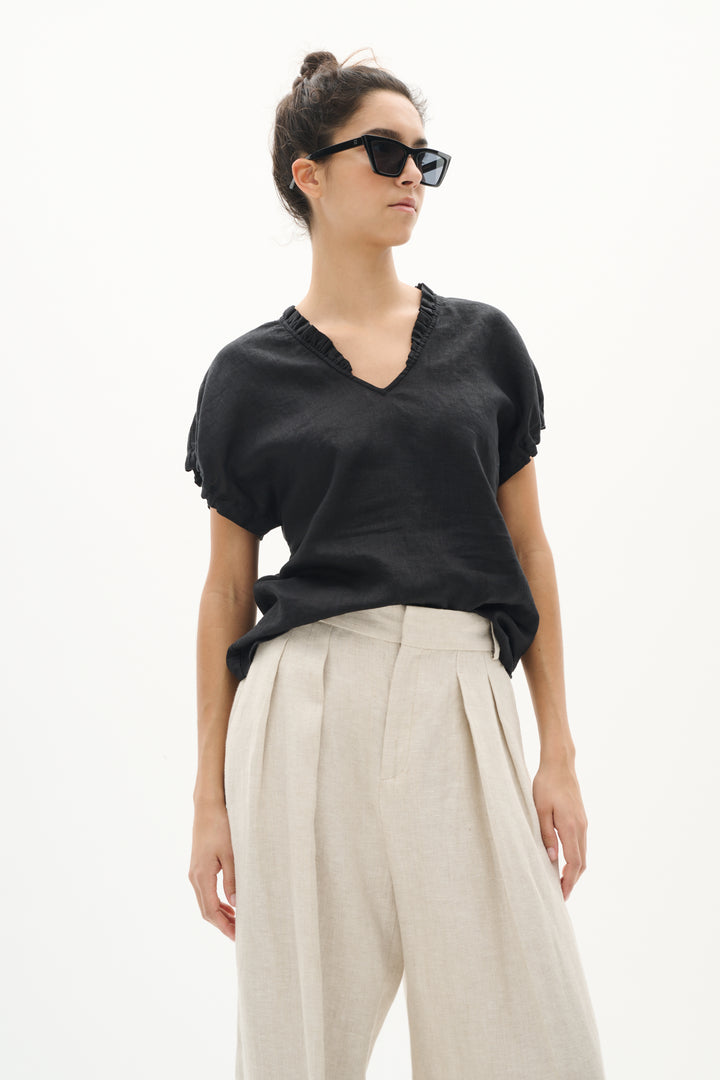 Pantalon ample plissé Yaiza Pant