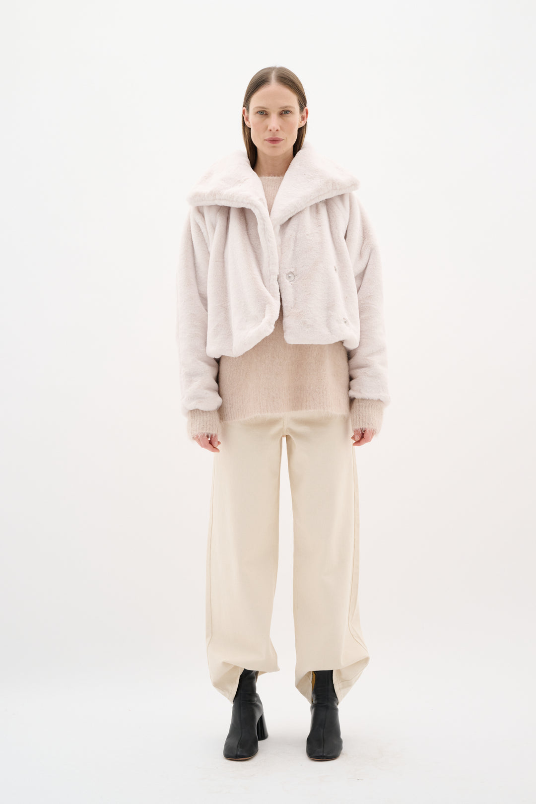 Manteau court en fausse fourrure Yobo