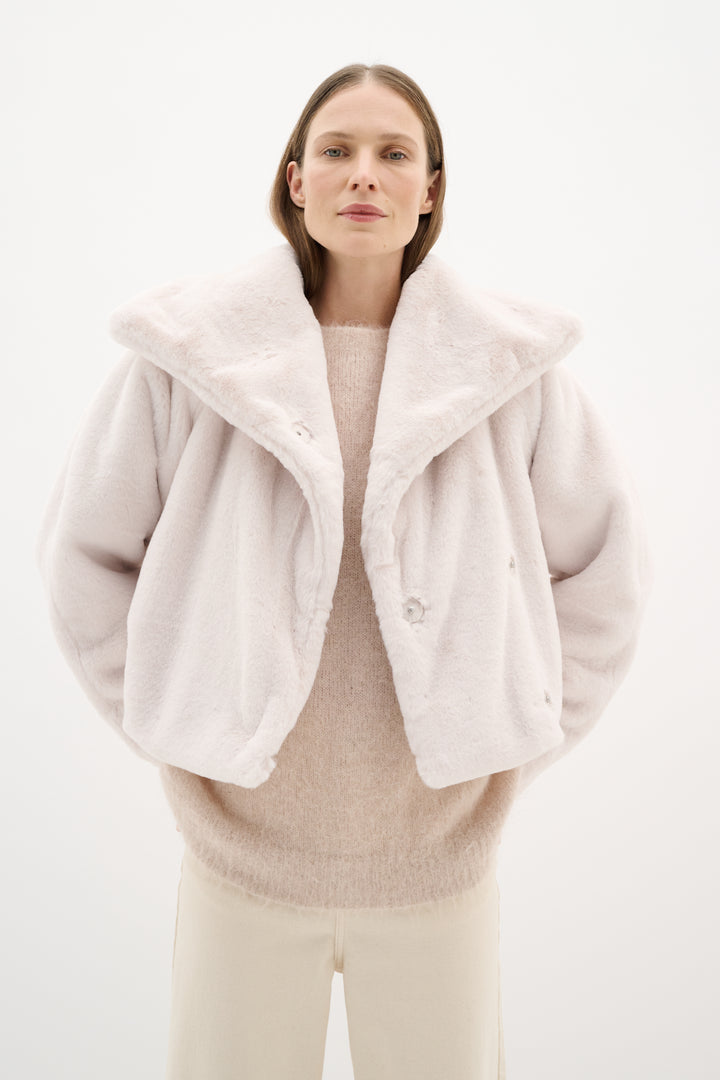 Manteau court en fausse fourrure Yobo